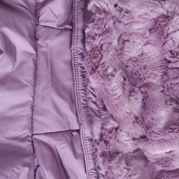 SOLD!! North Face Mossbud Swirl Pikes Purple Reversible Jacket Girls XL (18) NWT - Picture 16 of 16